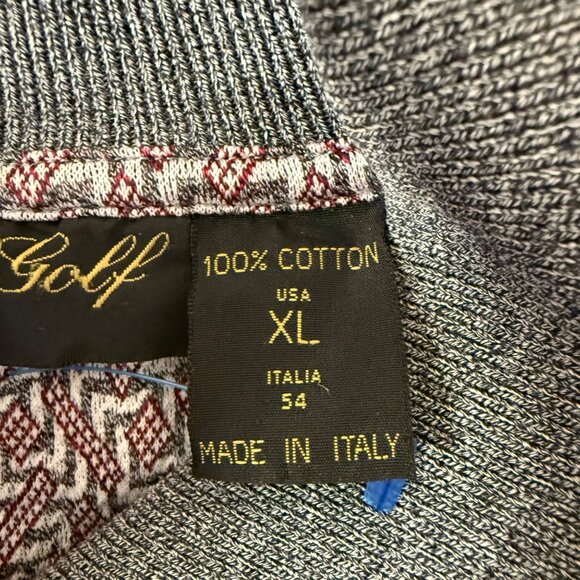 Mondo Golf Mens Size XL Polo Shirt 100% Cotton Made In Italy Short Sleeve - Picture 6 of 7